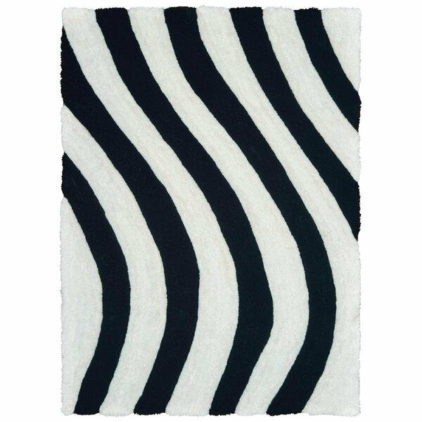 United Weavers Of America 1 ft. 10 in. x 3 ft. Finesse Streamer Black Rectangle Accent Rug 2100 21670 24